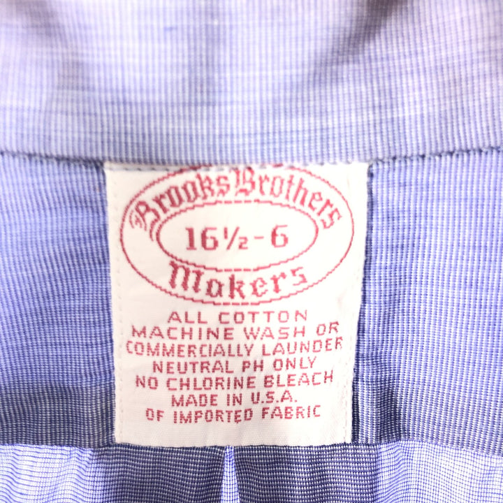 Brooks Brothers MAKERS Long Sleeve Button Down Shirt Made in USA Men's Size L cotton blue type Vintage Second Hand