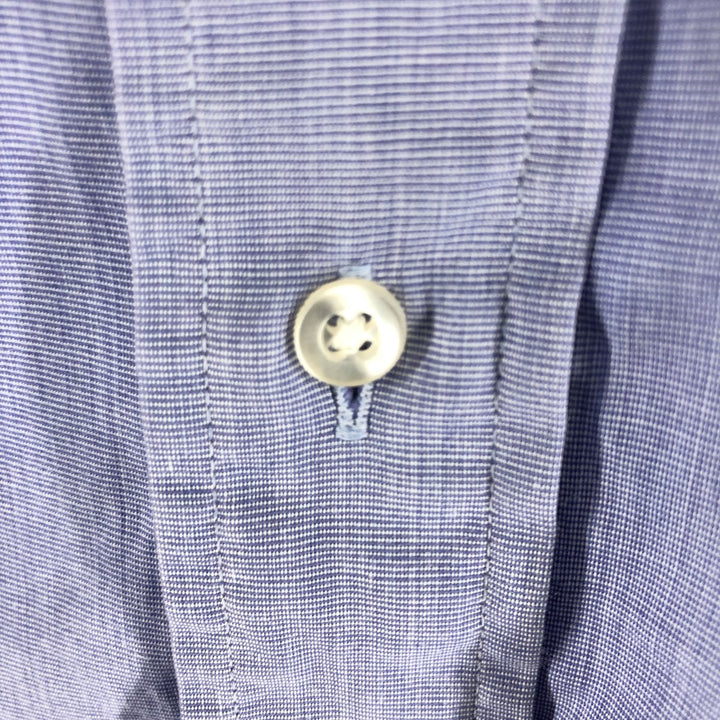 Brooks Brothers MAKERS Long Sleeve Button Down Shirt Made in USA Men's Size L cotton blue type Vintage Second Hand