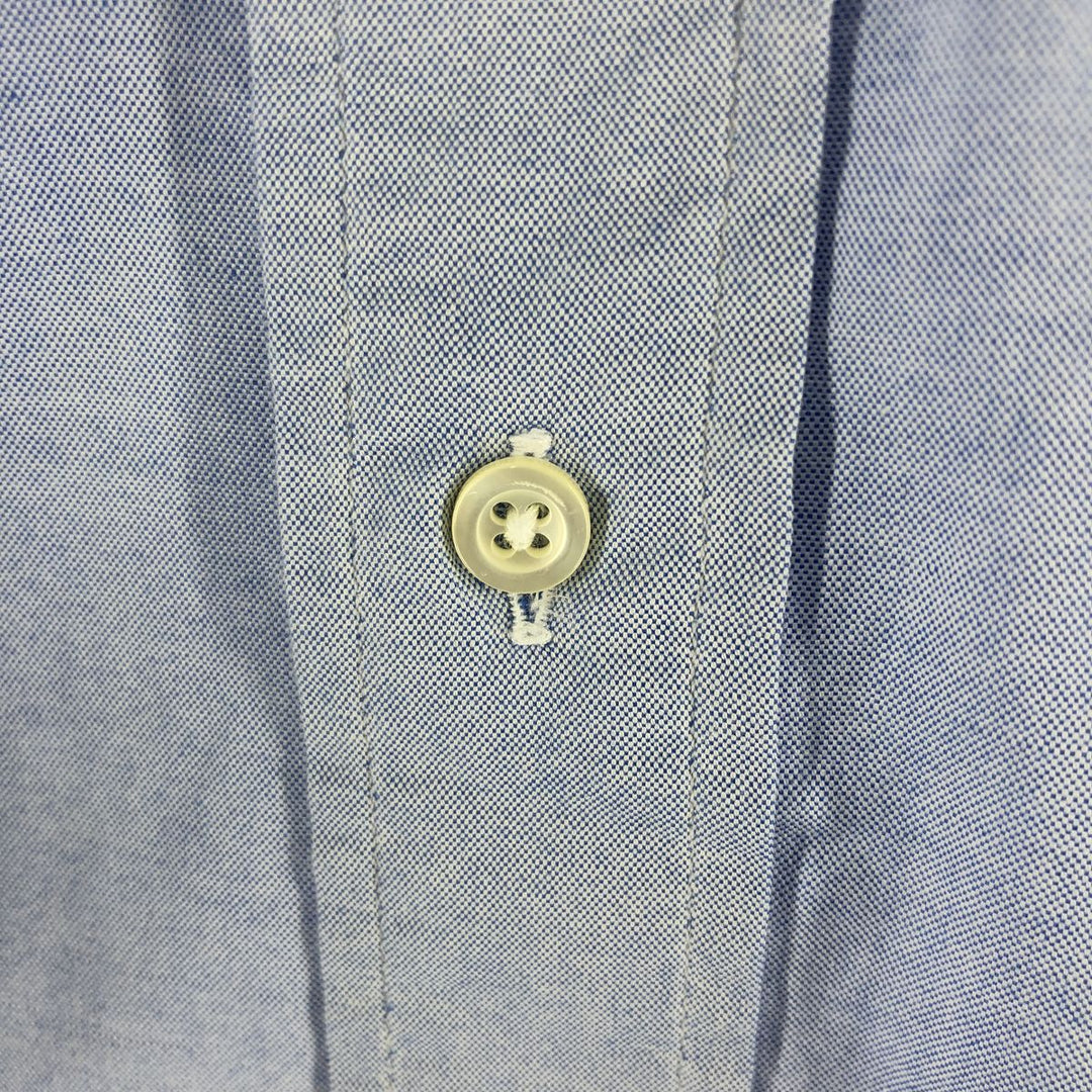 Brooks Brothers MAKERS Tab collar clerical shirt, long sleeve cotton shirt, made in the USA, men's XL size cotton Blue type light blue Vintage Second Hand