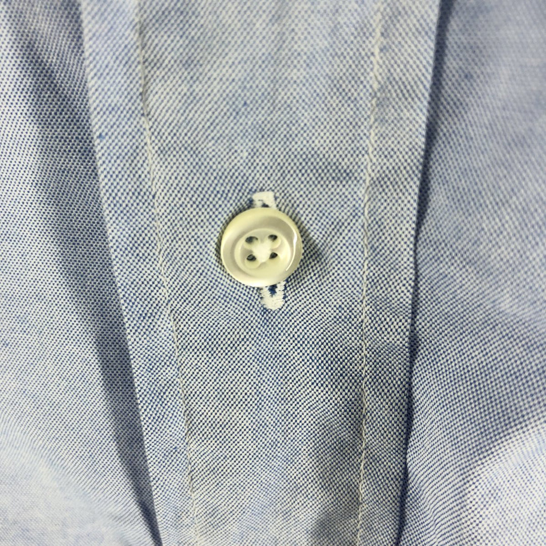 80s-90'S Brooks Brothers MAKERS Wide Collar Long Sleeve Cotton Shirt Made in USA Men's XL cotton Blue type light blue Vintage Second Hand