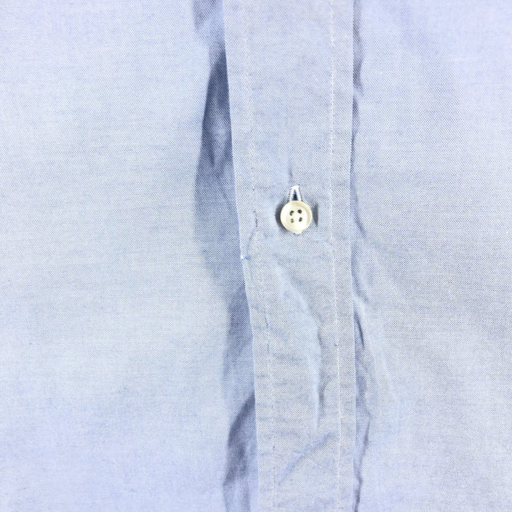 80s-90'S Brooks Brothers MAKERS Wide Collar Long Sleeve Cotton Shirt Made in USA Men's XL cotton Blue type light blue Vintage Second Hand