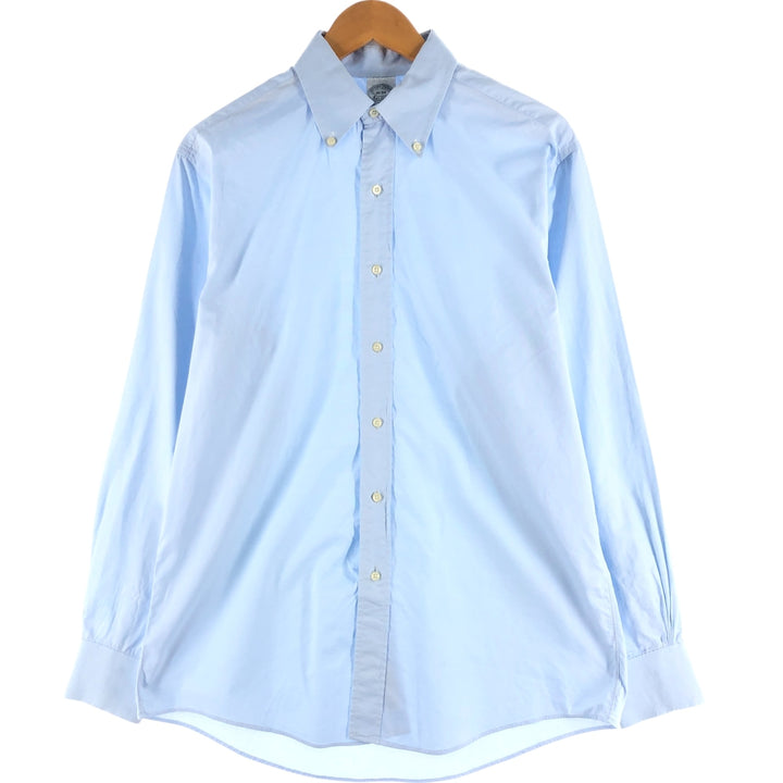 80s-90'S Brooks Brothers Est.1818 Long Sleeve Button Down Shirt Made in USA Men's Size L cotton Blue type light blue Vintage Second Hand
