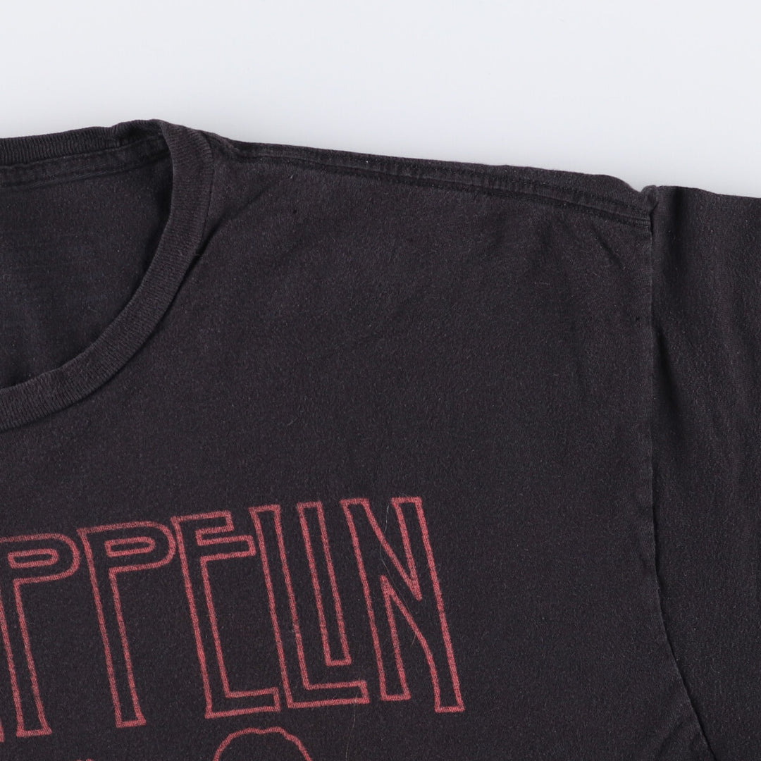 LED ZEPPELIN Led Zeppelin Band T-shirt Band T Men's XXL unclear black type Vintage Second Hand