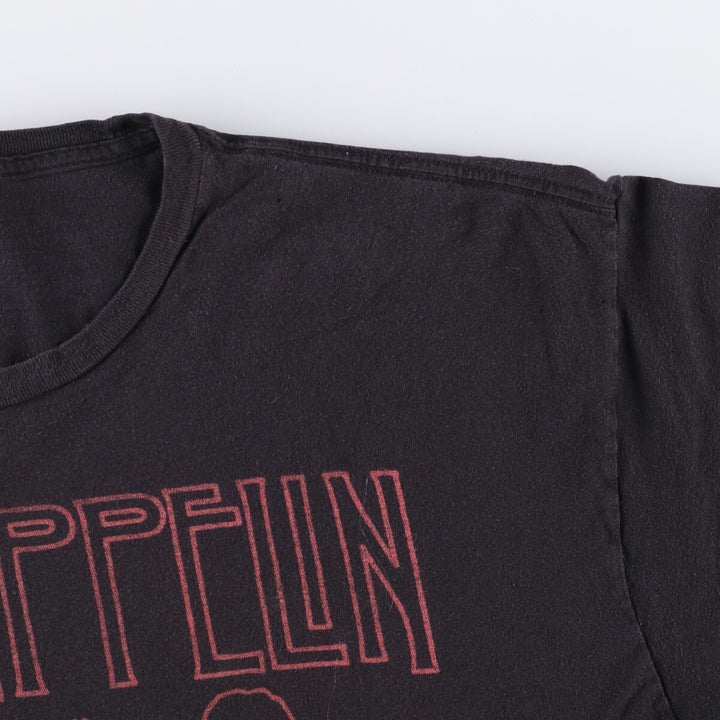LED ZEPPELIN Led Zeppelin Band T-shirt Band T Men's XXL unclear black type Vintage Second Hand