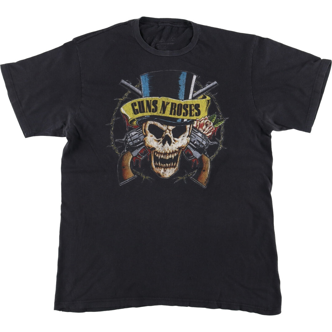 Bravado Guns N' Roses Skull Pattern Band T-shirt, size M for men unclear black type Vintage Second Hand