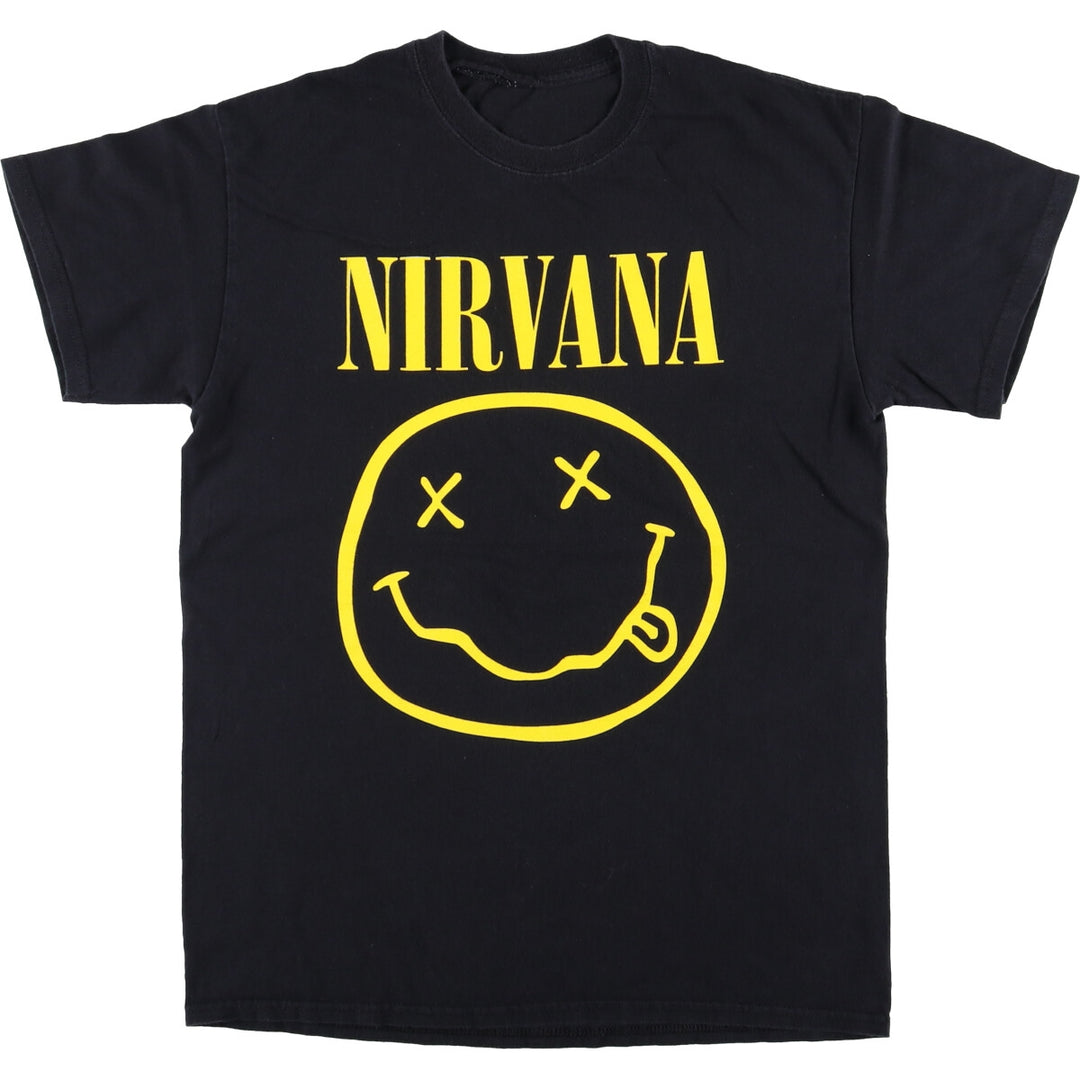 NIRVANA Nirvana Band T-shirt, Band T, Men's S size unclear black type Vintage Second Hand