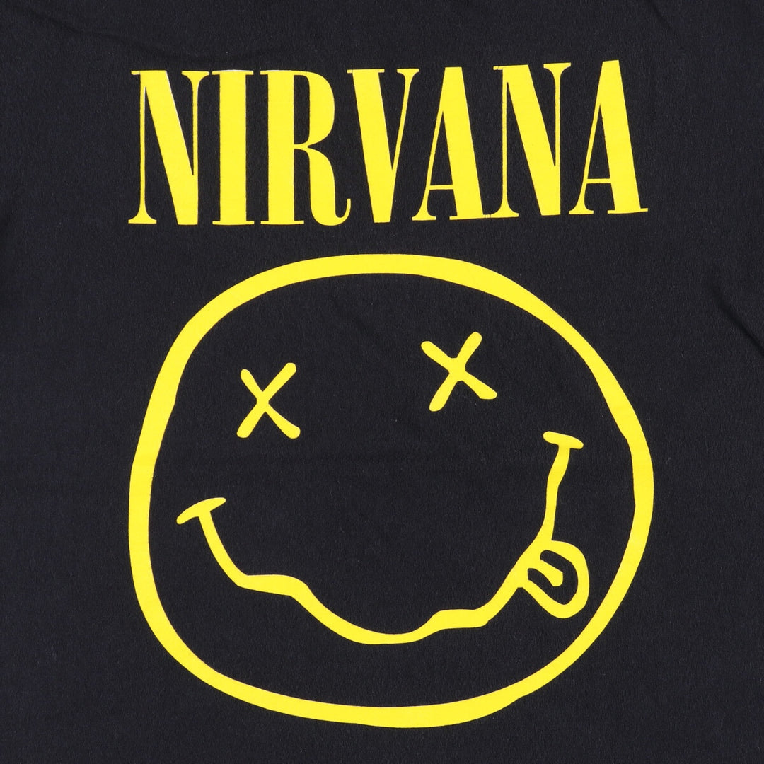 NIRVANA Nirvana Band T-shirt, Band T, Men's S size unclear black type Vintage Second Hand