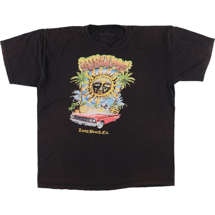 SUBLIME Band T-shirt, Men's XL size cotton black type Vintage Second Hand
