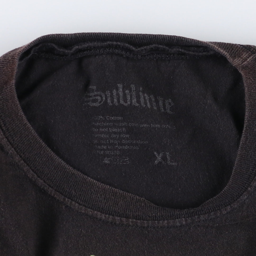 SUBLIME Band T-shirt, Men's XL size cotton black type Vintage Second Hand