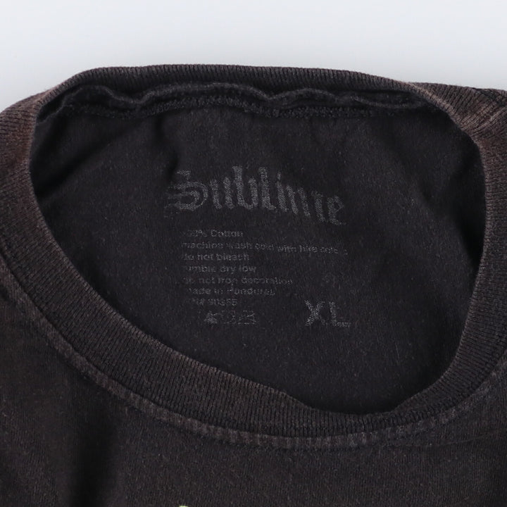 SUBLIME Band T-shirt, Men's XL size cotton black type Vintage Second Hand