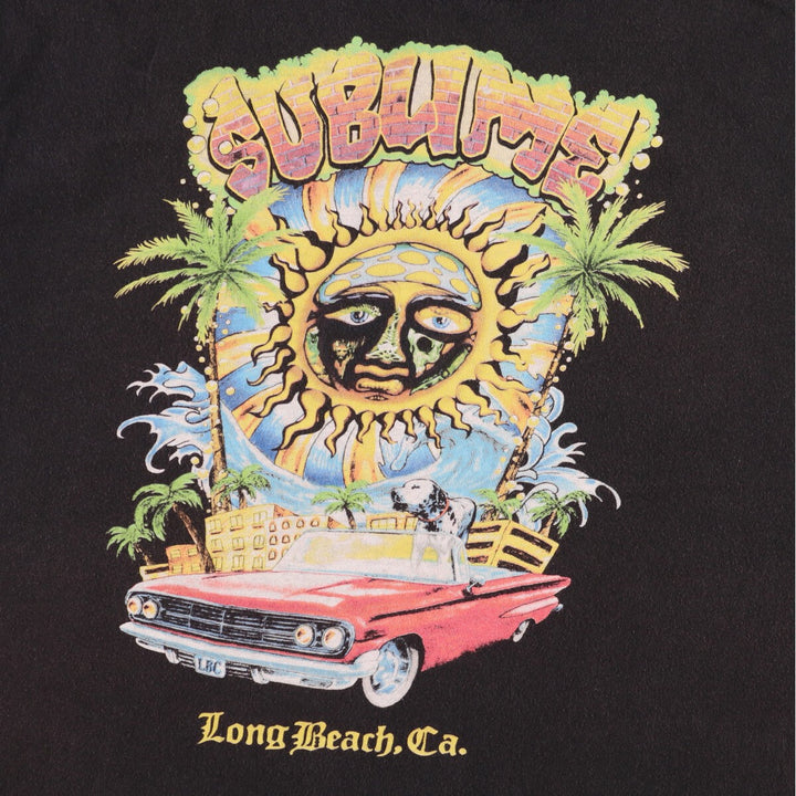SUBLIME Band T-shirt, Men's XL size cotton black type Vintage Second Hand