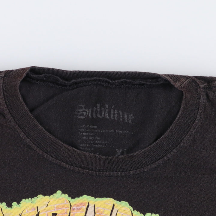 SUBLIME Band T-shirt, Men's XL size cotton black type Vintage Second Hand