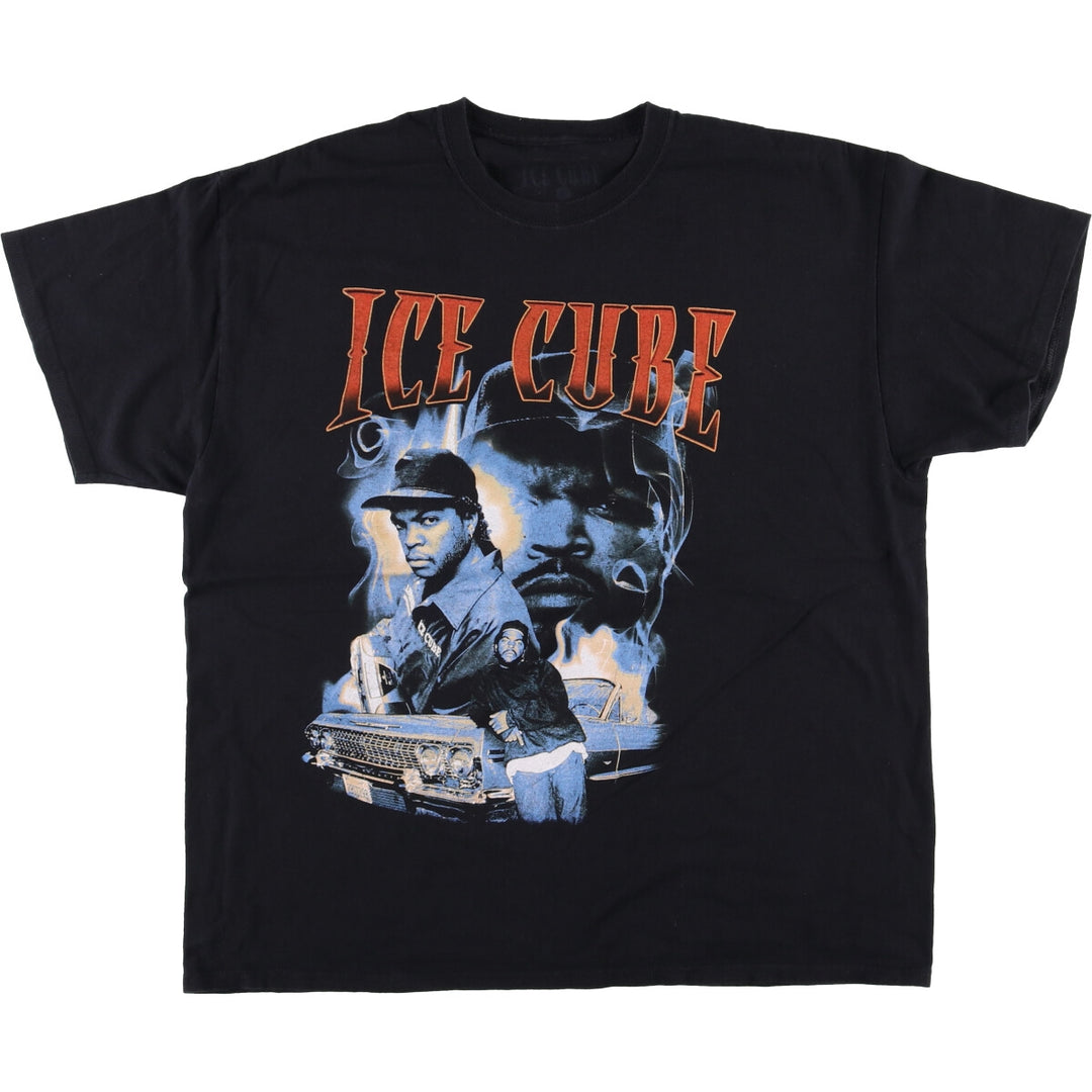 ICE CUBE Rap T-shirt, Men's XL size unclear black type Vintage Second Hand