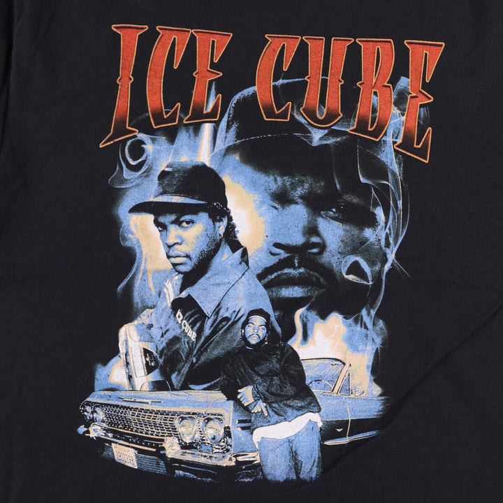 ICE CUBE Rap T-shirt, Men's XL size unclear black type Vintage Second Hand