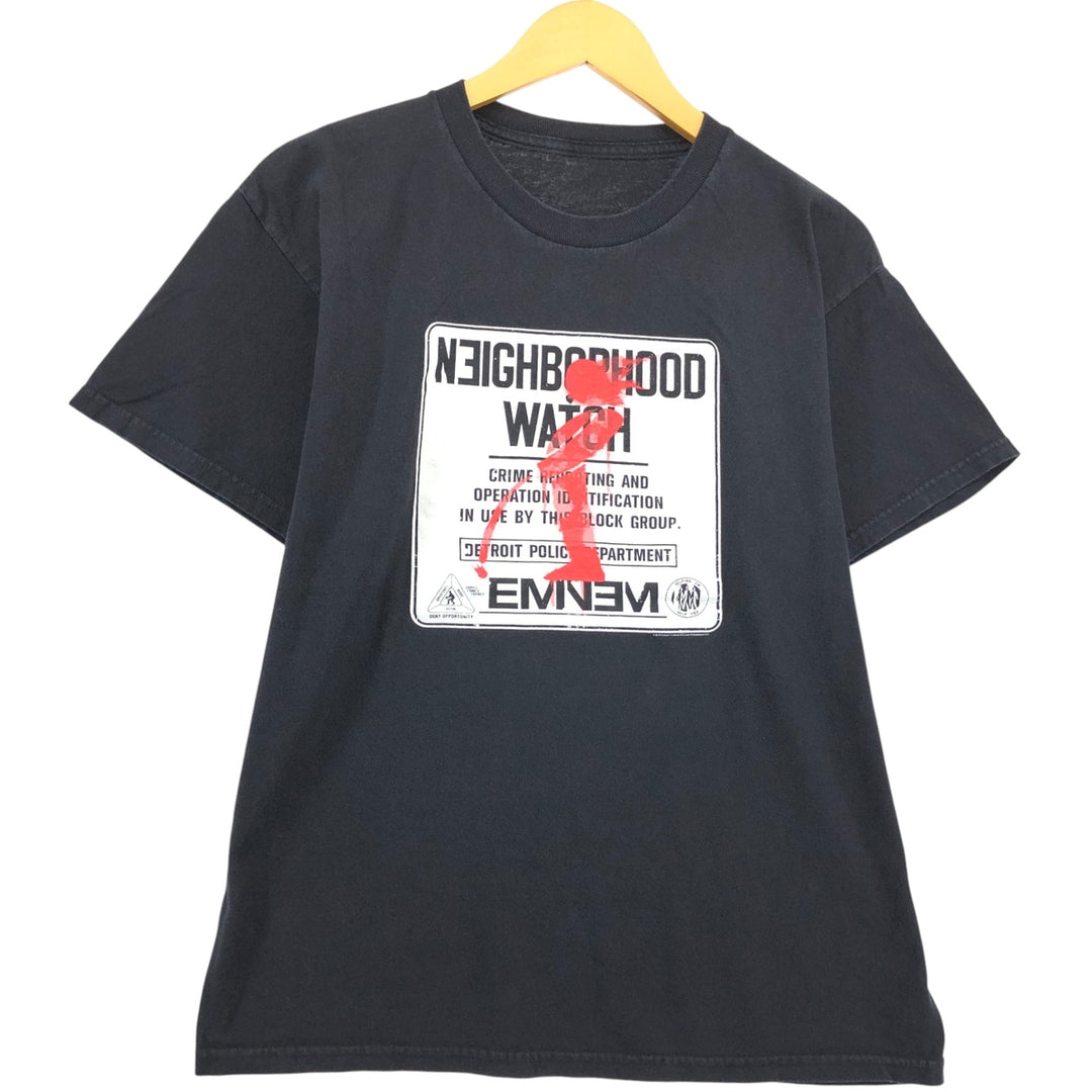BRAVADO EMINEM Rap T-shirt, Men's Size L unclear black type Vintage Second Hand