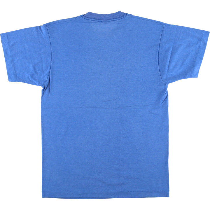 90'S SCREEN STARS Message Print T-Shirt Made in USA Men's L Size Vintage cotton blue type Vintage Second Hand