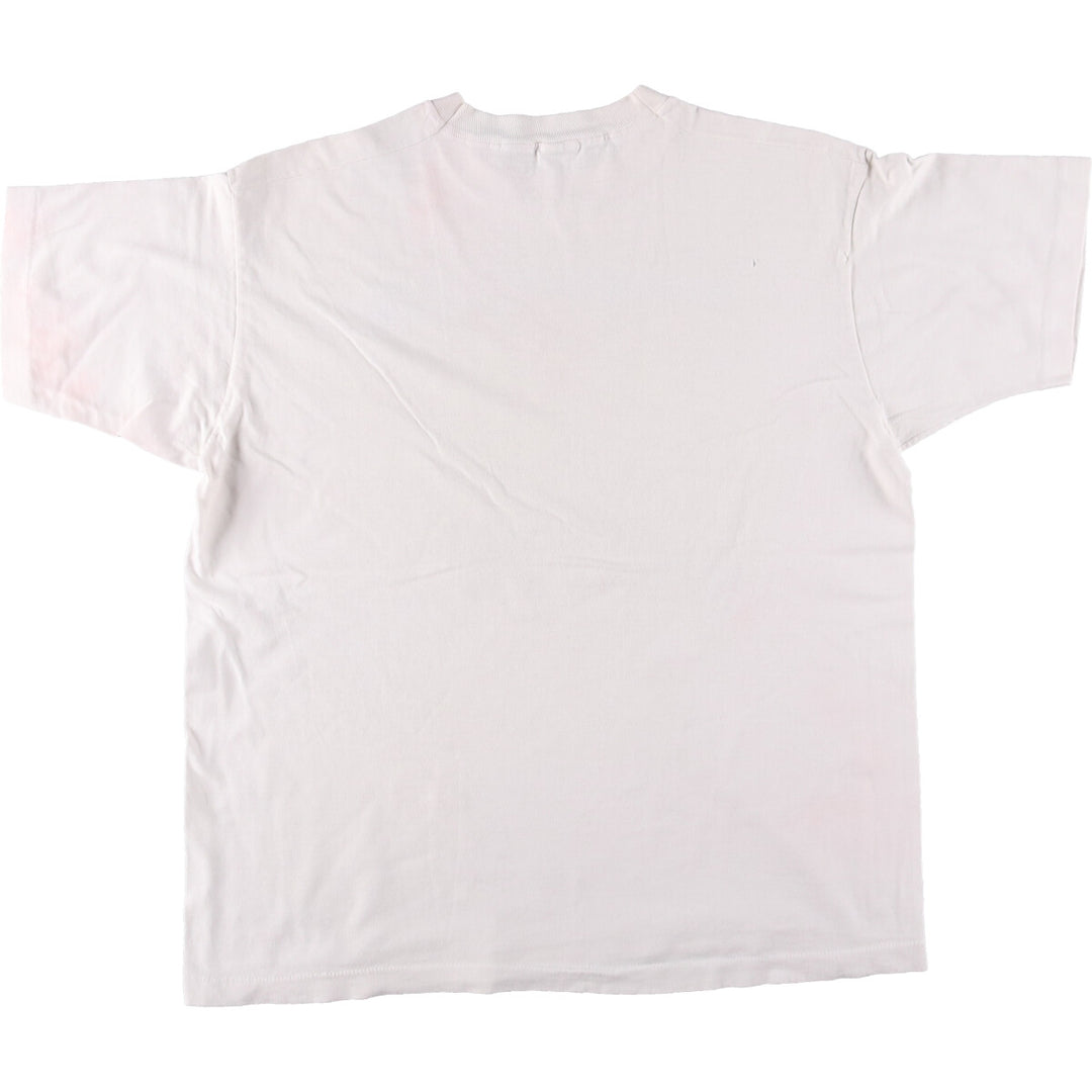 90'S Fruit of the Loom Parody Print T-Shirt Made in USA Men's XL Vintage cotton white type Vintage Second Hand