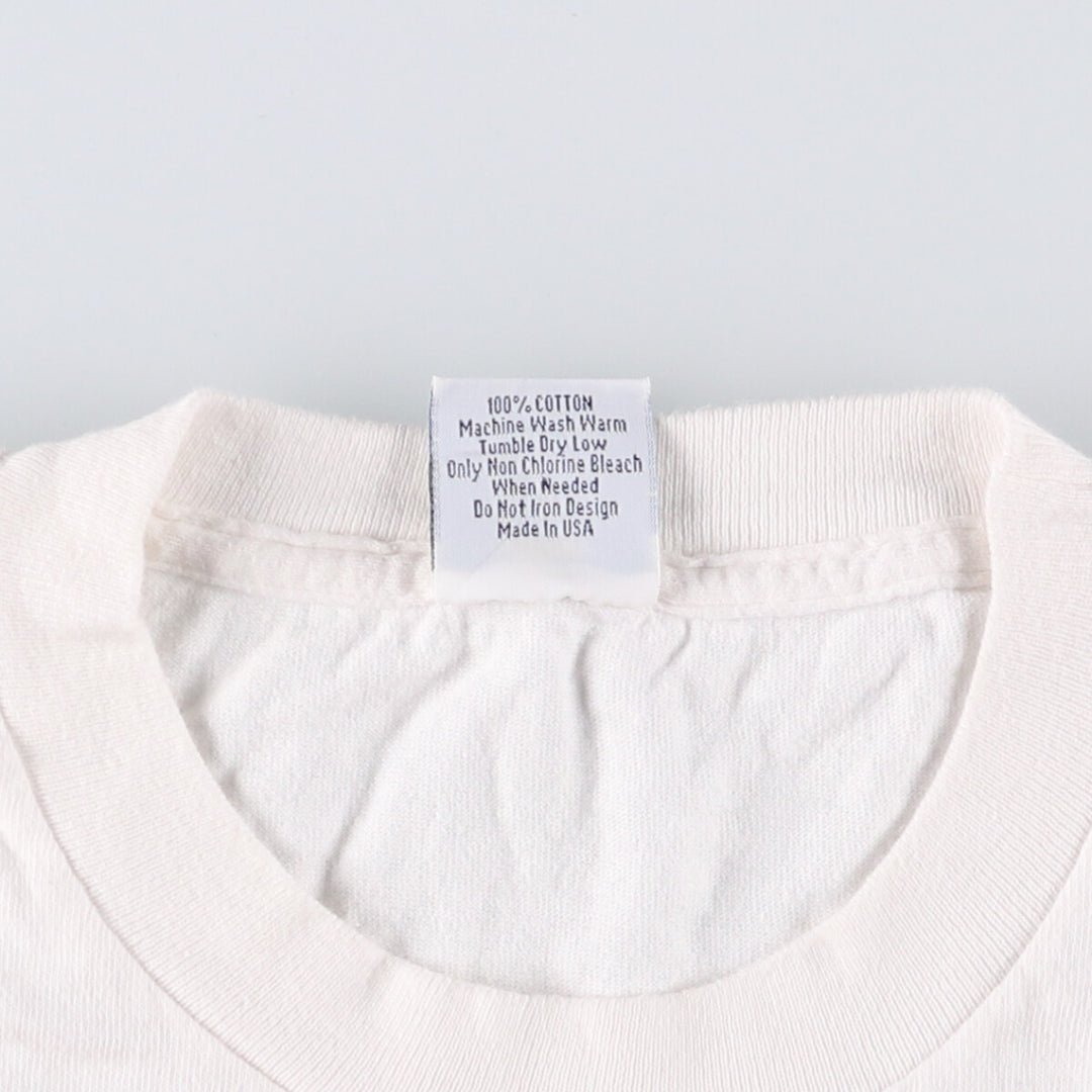 90'S Vintage HIGH COTTON, INC. Message Print T-Shirt, Made in USA, Men's Size L cotton white type Vintage Second Hand