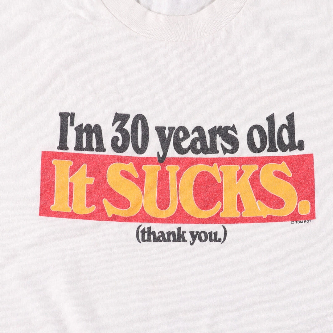 90'S Vintage HIGH COTTON, INC. Message Print T-Shirt, Made in USA, Men's Size L cotton white type Vintage Second Hand