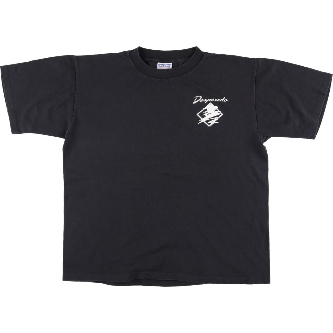 90'S All Sport Vintage Printed T-Shirt, Made in USA, Men's Size L cotton black type Vintage Second Hand