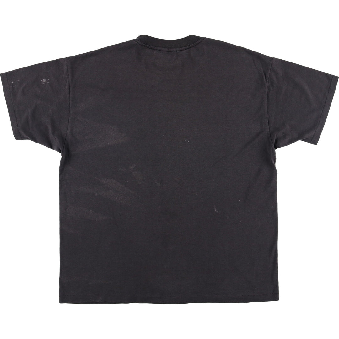 Vintage 90'S Hanes printed T-shirt, made in the USA, men's XL size cotton black type Vintage Second Hand
