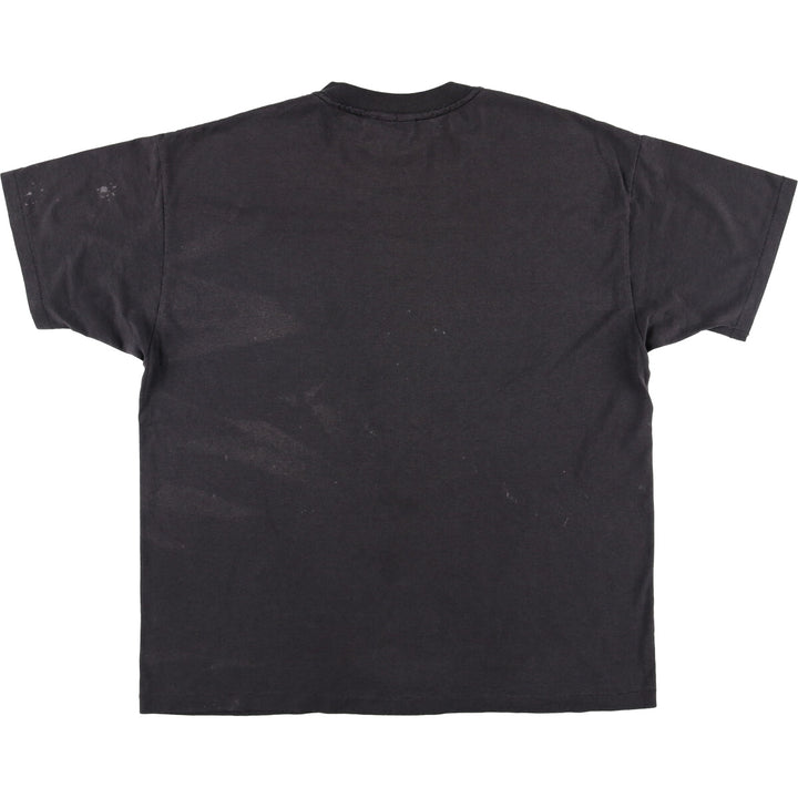 Vintage 90'S Hanes printed T-shirt, made in the USA, men's XL size cotton black type Vintage Second Hand
