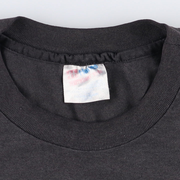 Vintage 90'S Hanes printed T-shirt, made in the USA, men's XL size cotton black type Vintage Second Hand