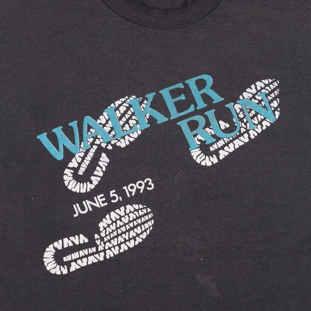 Vintage 90'S Hanes printed T-shirt, made in the USA, men's XL size cotton black type Vintage Second Hand