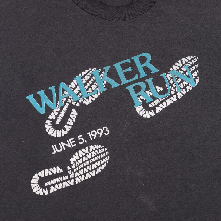 Vintage 90'S Hanes printed T-shirt, made in the USA, men's XL size cotton black type Vintage Second Hand