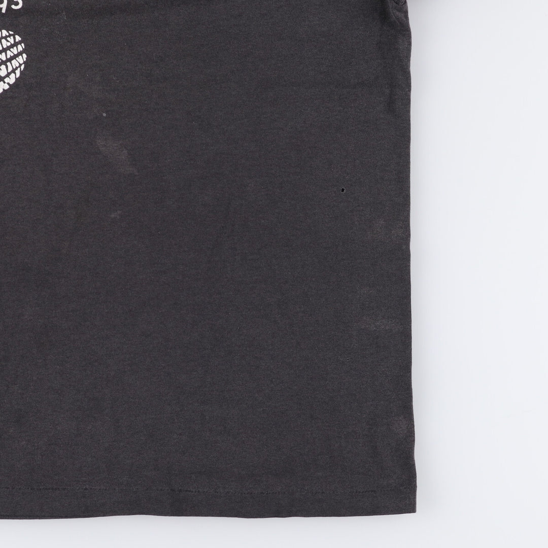 Vintage 90'S Hanes printed T-shirt, made in the USA, men's XL size cotton black type Vintage Second Hand