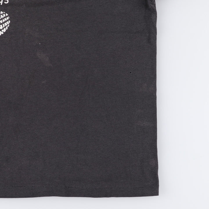 Vintage 90'S Hanes printed T-shirt, made in the USA, men's XL size cotton black type Vintage Second Hand