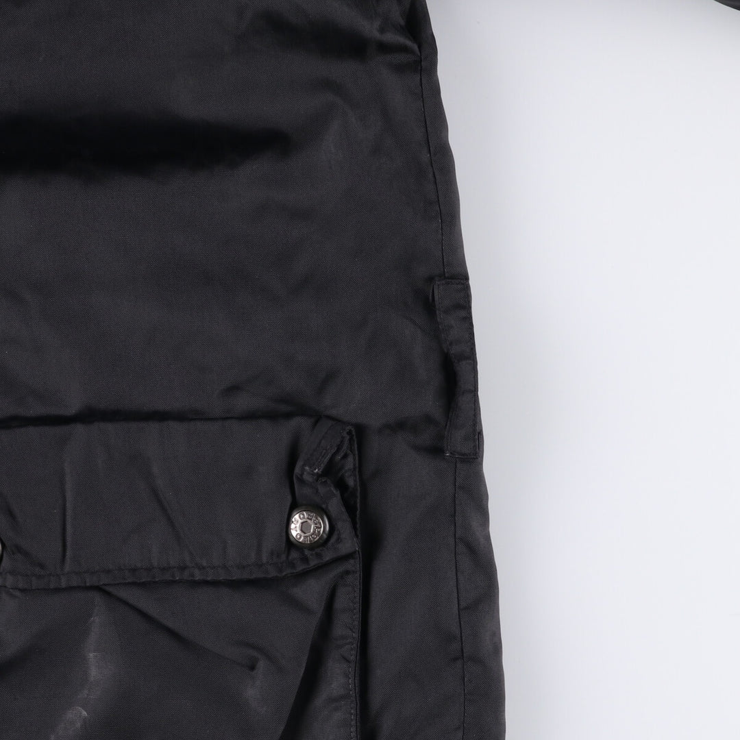 90'S Ralph Lauren POLO SPORT Polo Sport Polo Sports Nylon Jacket Motorcycle Jacket Men's M size Nylon black type Vintage Second Hand