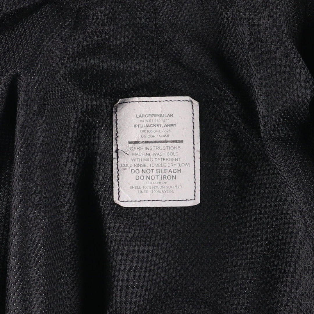 00'S USARMY IPFU Training Jacket Nylon Jacket Made in USA LARGE Nylon gray type Vintage Second Hand