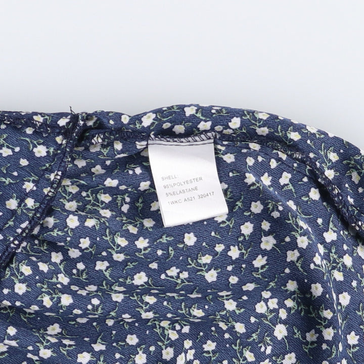 VALLEYGIRL Floral Gathered Mini Skirt, Women's S Size polyester navy blue type Vintage Second Hand