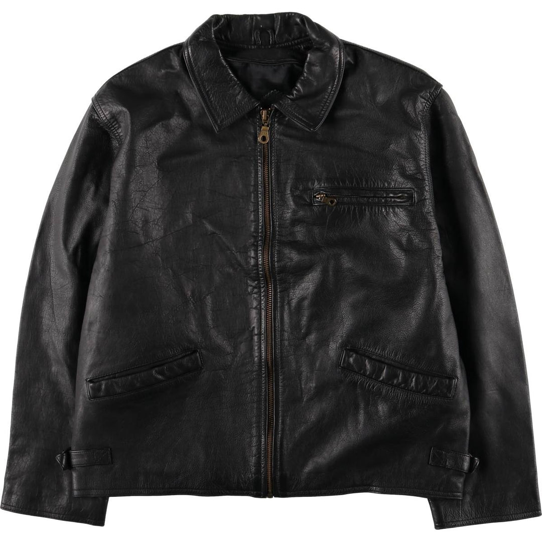 ARTURO Leather Blouson Type Men's Size M genuine leather black type Vintage Second Hand