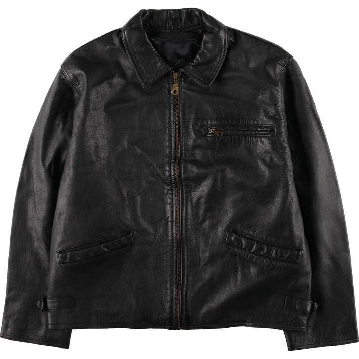 ARTURO Leather Blouson Type Men's Size M genuine leather black type Vintage Second Hand