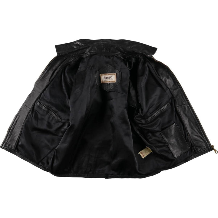 ARTURO Leather Blouson Type Men's Size M genuine leather black type Vintage Second Hand