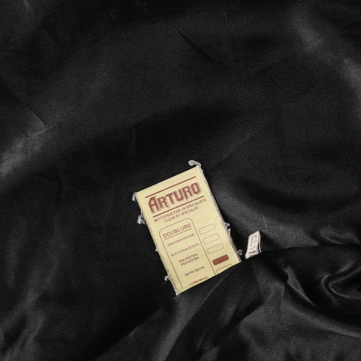 ARTURO Leather Blouson Type Men's Size M genuine leather black type Vintage Second Hand