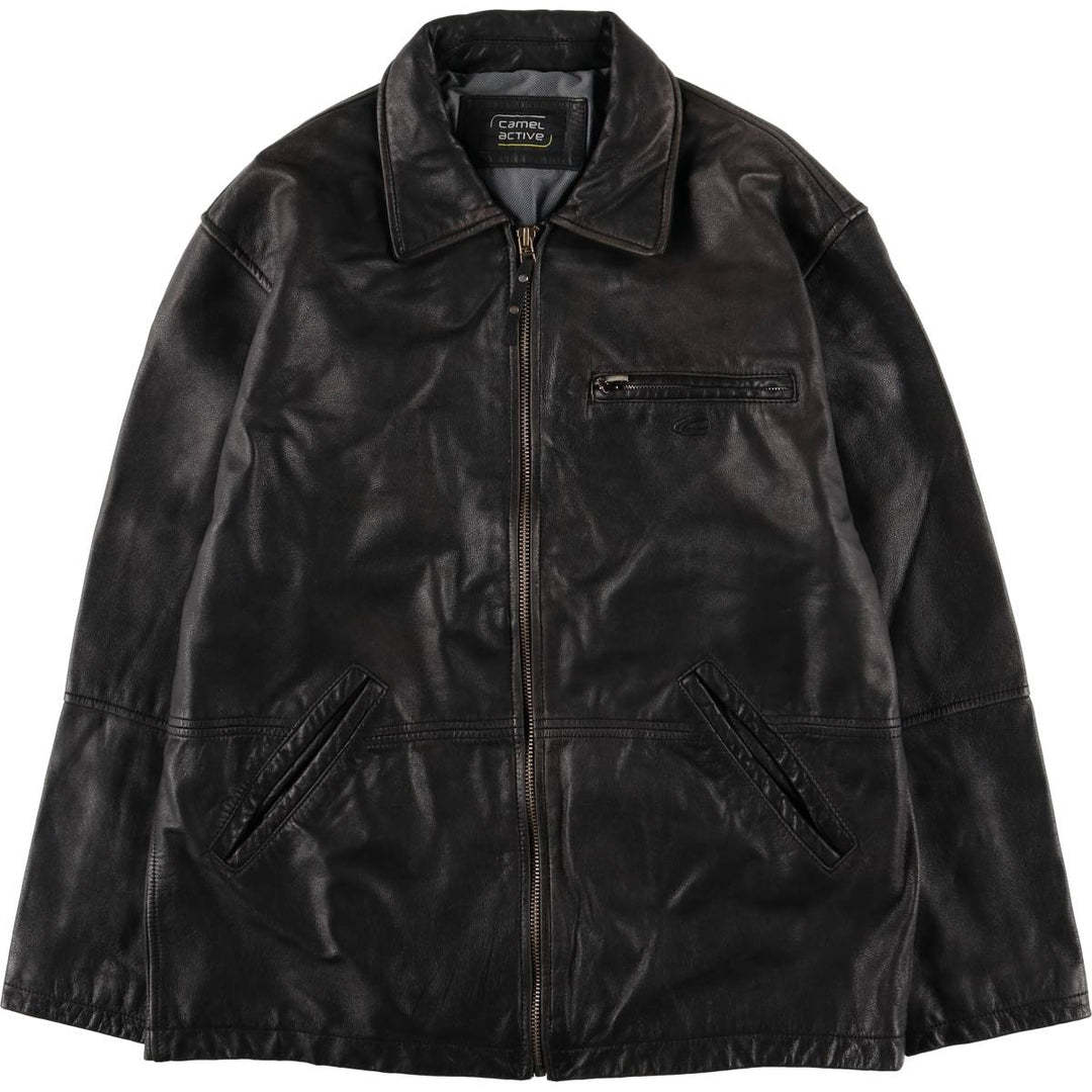Camel Active Leather Blouson Type Men's Size L genuine leather black type Vintage Second Hand