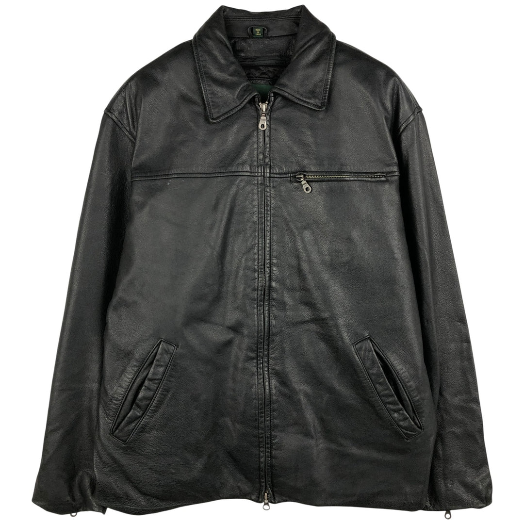 DANIER Swing Top Padded Leather Blouson, Men's Size M genuine leather black type Vintage Second Hand