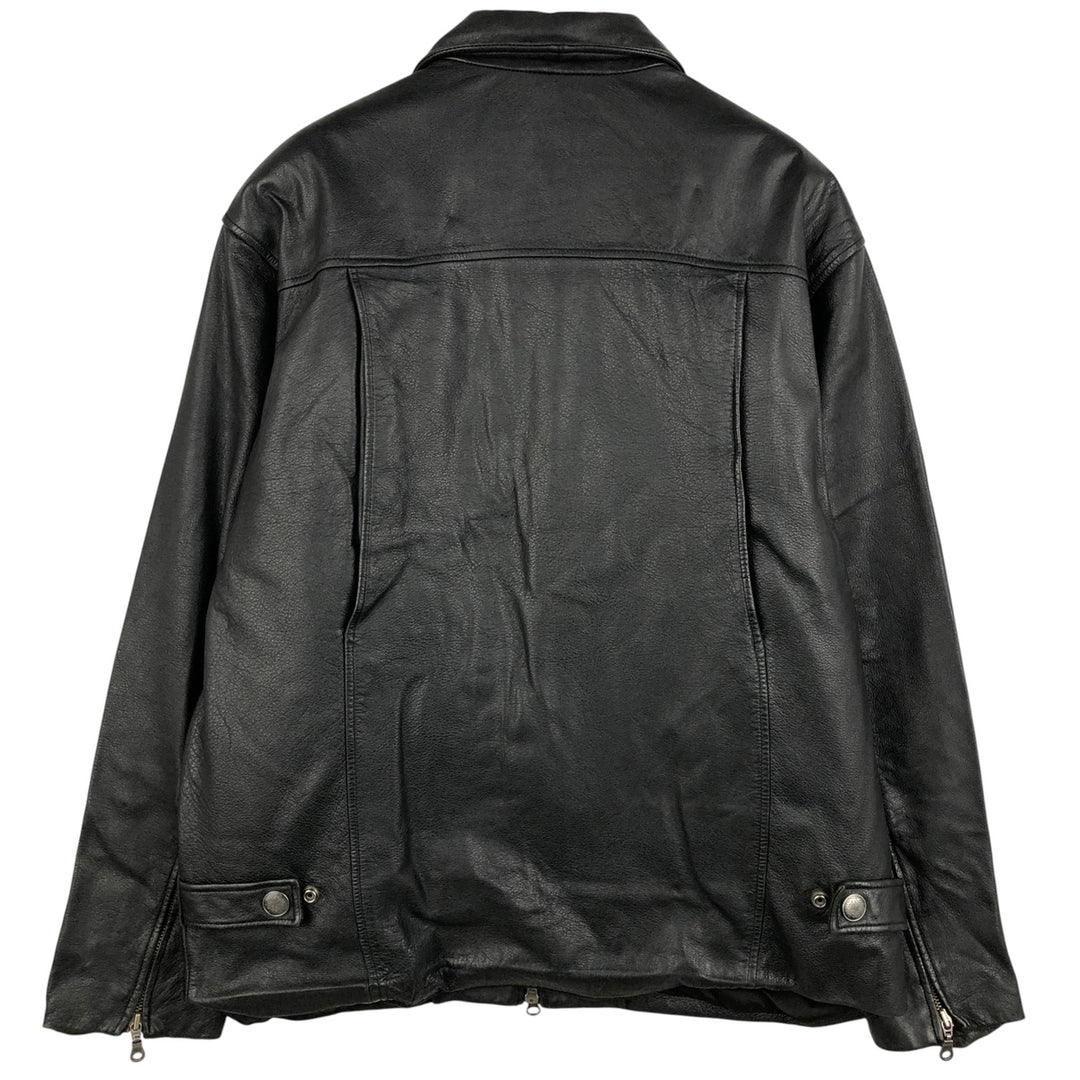 DANIER Swing Top Padded Leather Blouson, Men's Size M genuine leather black type Vintage Second Hand