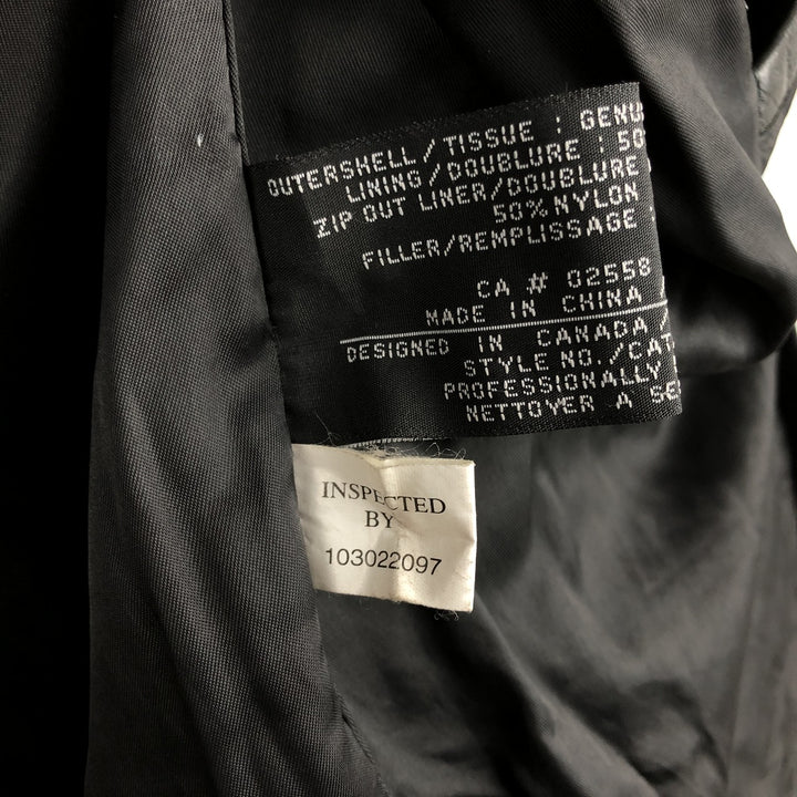DANIER Swing Top Padded Leather Blouson, Men's Size M genuine leather black type Vintage Second Hand