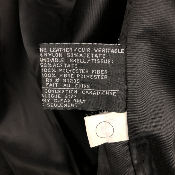 DANIER Swing Top Padded Leather Blouson, Men's Size M genuine leather black type Vintage Second Hand