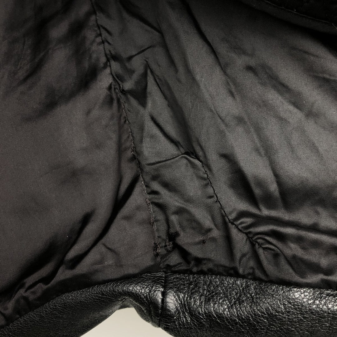 DANIER Swing Top Padded Leather Blouson, Men's Size M genuine leather black type Vintage Second Hand