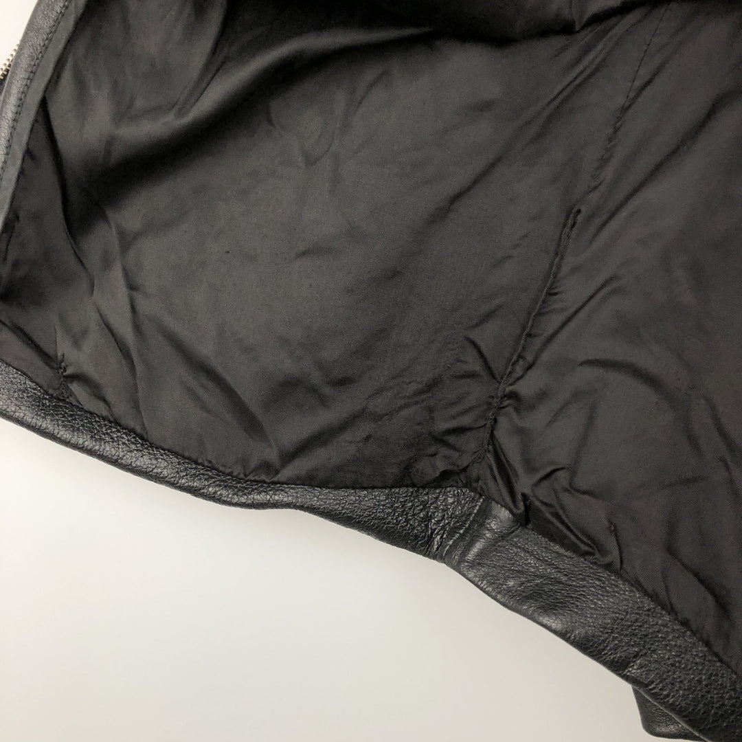 DANIER Swing Top Padded Leather Blouson, Men's Size M genuine leather black type Vintage Second Hand