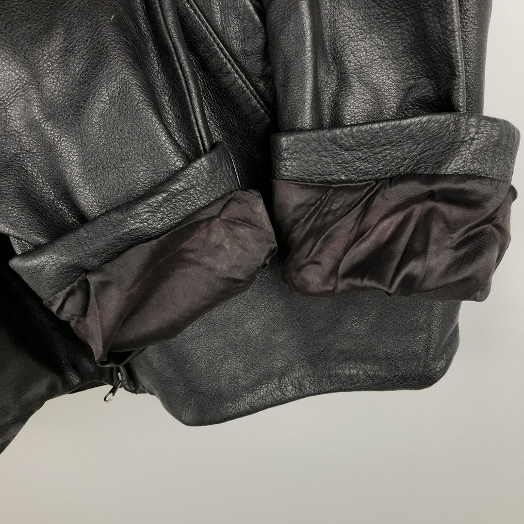 DANIER Swing Top Padded Leather Blouson, Men's Size M genuine leather black type Vintage Second Hand