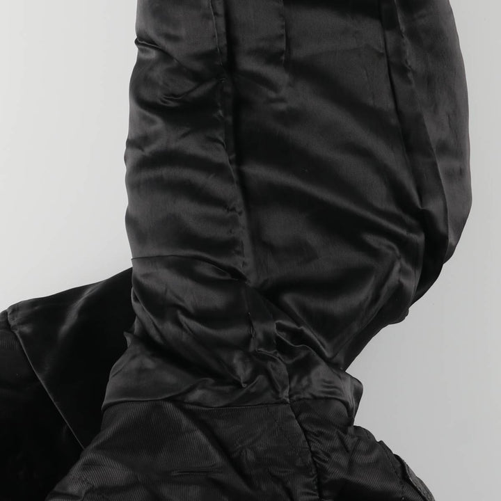 Padded swing-top leather jacket in sizes L, O, G, and G. Men's size S. genuine leather black type Vintage Second Hand