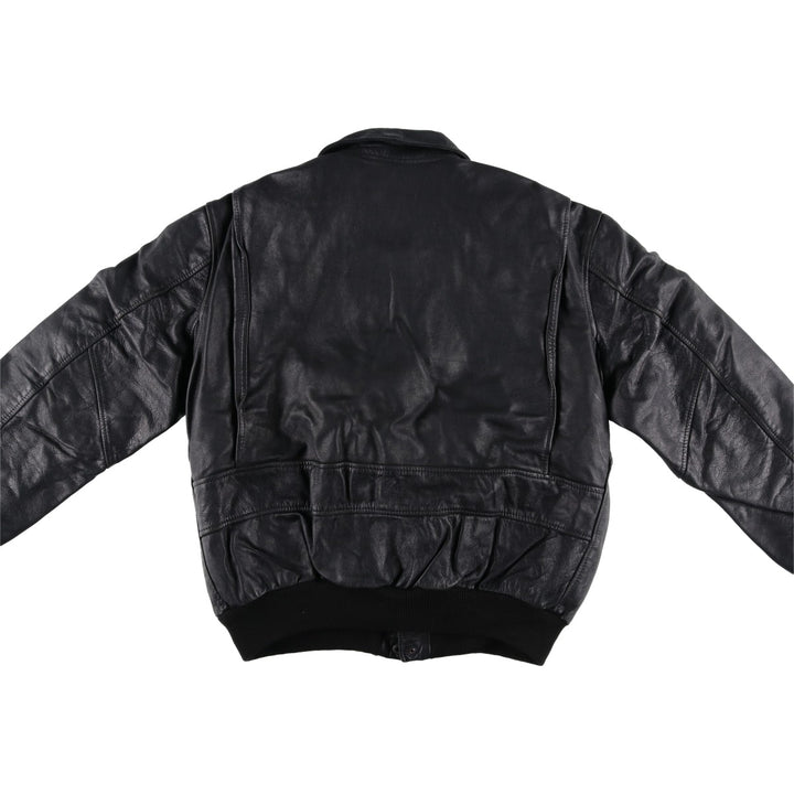 THIERRY LAURENT Leather Flight Jacket, Men's XL unclear black type Vintage Second Hand