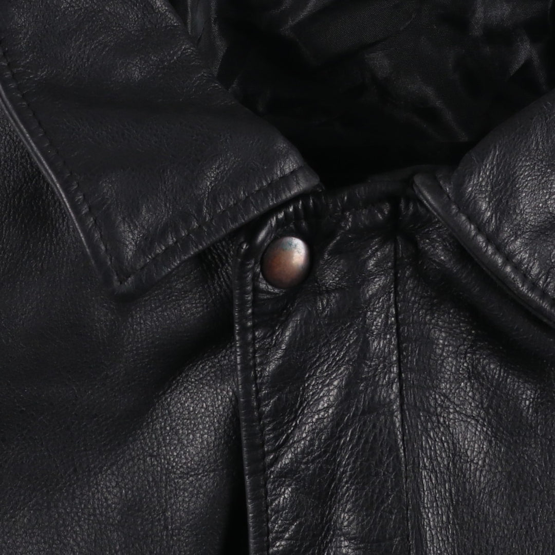 THIERRY LAURENT Leather Flight Jacket, Men's XL unclear black type Vintage Second Hand