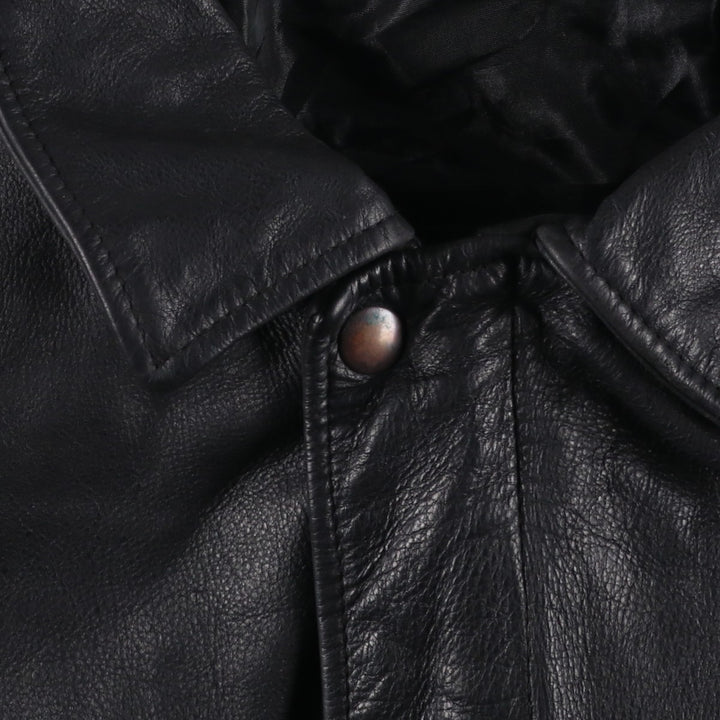 THIERRY LAURENT Leather Flight Jacket, Men's XL unclear black type Vintage Second Hand